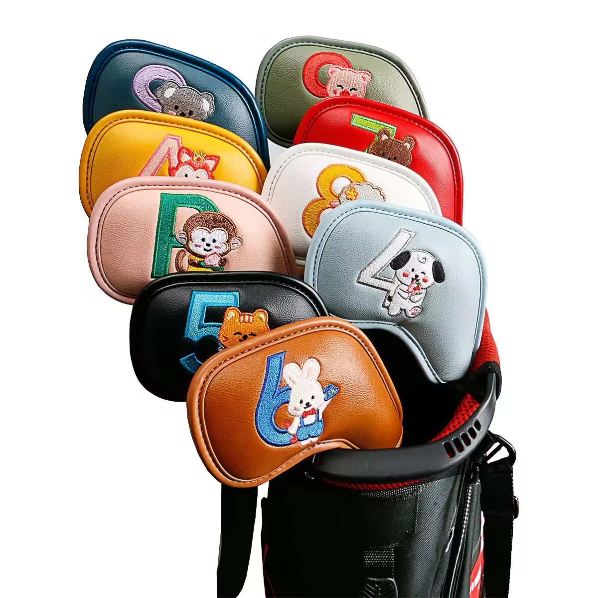 Golf Equipment Storage - 9Pcs Cute Cartoon Animal Golf Iron