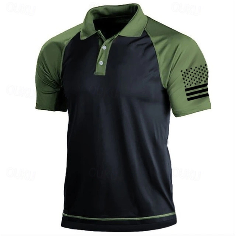 3D Print USA Flag Pattern Polo - Golf Equipment Brands review and price