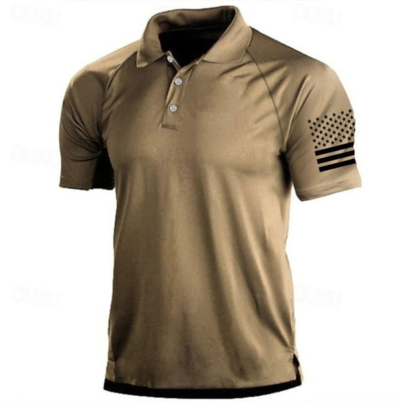 3D Print USA Flag Pattern Polo - Golf Equipment Brands review and price