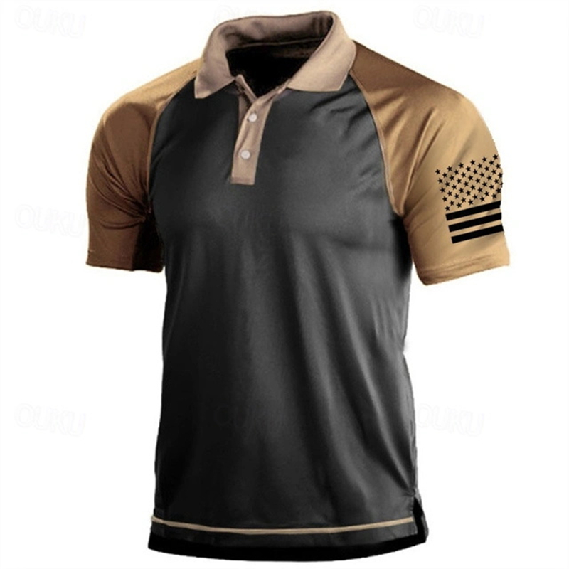 3D Print USA Flag Pattern Polo - Golf Equipment Brands review and price