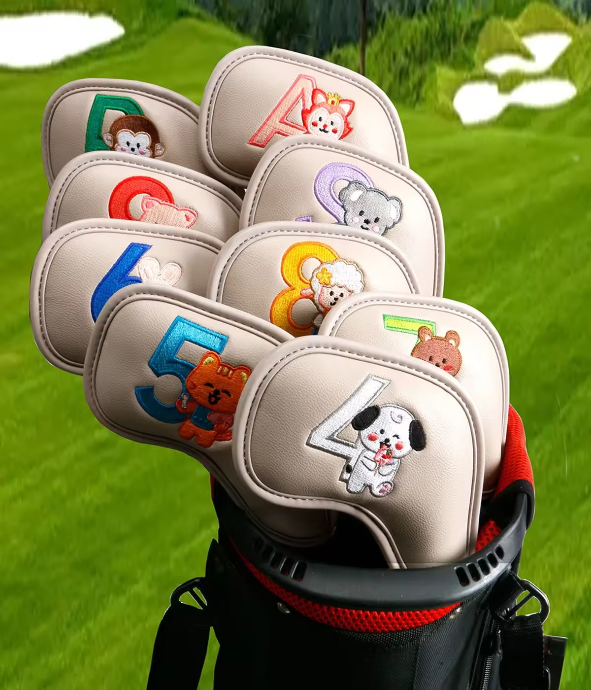 9Pcs Cute Cartoon Animal Golf  - Golf Equipment Storage review and price